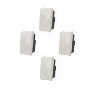4 Pezzi Interruttore bipolare 2P 16A compatibile con Vimar Plana - modulo da incasso per supporto e placca compatibile