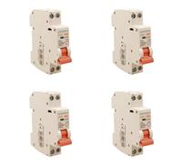 4 Pezzi Interruttore Magnetotermico 16A C16, 1P+N 6kA Curva C, Slim Solo 1 Modulo DIN 220V AC, Certificato IEC60898-1, Serie PN8H