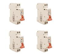 4 Pezzi Interruttore Magnetotermico 25A C25, 1P+N 6kA Curva C, Slim Solo 1 Modulo DIN 220V AC, Certificato IEC60898-1, Serie PN8H