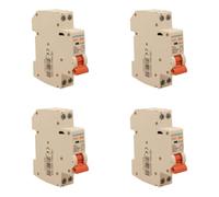 4 Pezzi Interruttore Magnetotermico Compatto 25A C25, 1P+N 6000A Curva C, Slim Solo 1 Modulo DIN 220V AC