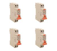 4 Pezzi Interruttore Magnetotermico Differenziale 1 Modulo 16A C16, RCBO Slim 1P+N 6kA 30mA 220V, Tipo A Curva C, Serie PL8HT Professionale