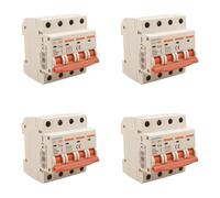 4 Pezzi Interruttore Magnetotermico Trifase 4P 40A C40, Curva C 6kA, 4 Moduli DIN 380V AC, Certificato IEC60898-1, Serie SB6L