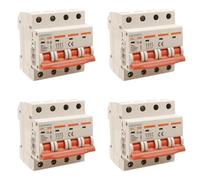 4 Pezzi Interruttore Magnetotermico Trifase 4P 50A C50, Curva C 6kA, 4 Moduli DIN 380V AC, Certificato IEC60898-1, Serie SB6L