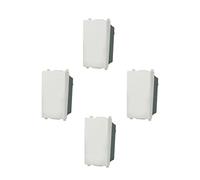 4 Pezzi Interruttore Unipolare 1P 16A Compatibile con Vimar Plana | Bianco | Incasso Supporto