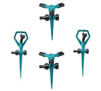 4 Pezzi Irrigatore Automatico Rotante per Orto e Prato in ABS Blu | Rotazione a 360 Gradi, Risparmio D'acqua, per Giardino e Prato, Uso Adulto, Colore Blu