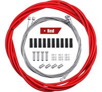 4 Pezzi Kit di Cavo Freno Interno Bici Universale Cavo del Freno della Bicicletta di Ricambio per Bici da Montagna e Bici da Strada (Rosso)