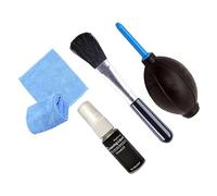 4 Pezzi Kit Pulizia per Computer per Pulizia Schermo Soffiatore Aria Spazzola per Computer Panno e Nero per Monitor e Tastiere