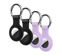 4 Pezzi KOKOKA Custodia Protettiva Compatibile con, Silicone Anti-Graffio Antiurto Portachiavi Cover Case per Dimestico Bagaglio Chiave Bambini, Nero/Lavanda