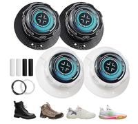 4 Pezzi Lacci Senza Nodi, Lacci con Chiusura Automatica e Rapida, Unisex per Bambini e Adulti, per Scarpe Sportive e da Lavoro, Facili da Regolare e non Richiedono Installazione