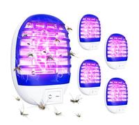 4 pezzi lampada antizanzare elettrica antizanzare lampada antizanzare con luce notturna per zanzare, presa elettrica per zanzare, luce UV elettrica insetti insetti trappola per zanzare (blu marino)