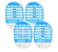 4 Pezzi Lampada Antizanzare Elettrica, Lampada per Zanzare, Lampada Antizanzare con Luce UV, One-Plug In Zanzariera Elettrica Luce per Interni Camera da Letto Cucina Ufficio