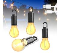 4 Pezzi Lampada Campeggio Ricaricabile, Luce Campeggio A LED 3 Modalità Di Luminosità Regolabile Lampada Da Campeggio Luce Da Campeggio Portatile Per Tenda, Luce Emergenza