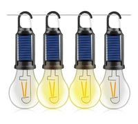 4 pezzi lampada da campeggio ricaricabile, 3 modalità di luce, lampadina ricaricabile con batteria, ricarica USB, lanterna LED mini, luminosità regolabile, luce da campeggio