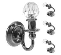 4 Pezzi Lampada da Parete Miniatura per Casa delle Bambole 1:12 | Nera, 2,50x1,50x1,20cm, per Diorami e Ornamenti da Tavolo, Pratica e Facile da Riporre