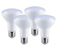 4 Pezzi Lampada LED E27 R80 Faretto Spot 9W 220V 806 Lumen (Bianco Caldo)