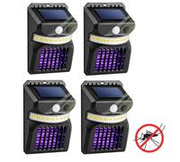 4 Pezzi Lampada Solare Antizanzare da Esterno Applique a parete
