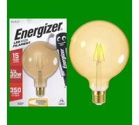 4 Pezzi Lampadina LED Filamento Vintage Dimmerabile Energizer 2000K ES E27 125mm