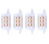 4 Pezzi Lampadina Led R7S 78mm, 9W=80W 1020lm, Diametro 28mm, Angolo 360°, Bianco Freddo 6000K