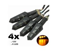 4 pezzi lampeggianti indicatori di direzione a LED per motocicletta 6 LED indicatori di direzione a