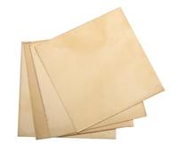 4 Pezzi Lastra di Ottone per Incisione, 75x75x0,8 Mm, Oro | Piastra in Metallo per Esercizi in Aula e Progetti Artistici, Superficie Lucida, Bordi senza Bave