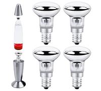 4-Pezzi Lava Lampadina E14 30W R39 SES Lampadina a Incandescenza, Luce Calda 2700K, 340LM, AC 230V, Lampadina Filamento R39 Attacco Piccolo per Lavalamp, Lampade a Lava, Lampada Vulcano (Argento)