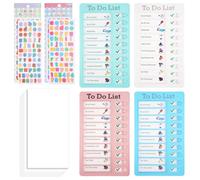 4 Pezzi Lavagne per Liste di Cose da Fare, 20x12cm Lavagne Checklist Chores Chart To Do List Memo Chore Chart con 10 Fogli Bianchi, for Home Viaggi Programma Educativo Promemori