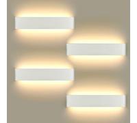 4 Pezzi LED All'aperto Lampada da Parete 16W Bianco Caldo, Moderno Up Down Applique da Parete con 110V-260V, Esterno, bagno, soggiorno, camera da letto, scala, corridoio luce notturna
