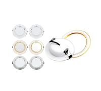 4 pezzi LED da incasso 5W 9W 12W 15W 18W AC110V 220V DC12V 24V Lampada da incasso a soffitto Lampada da incasso a LED rotonda Faretto Illuminazione(Silver Card Deductio,AC220V 9W)