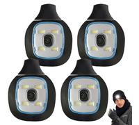 4 pezzi LED di ricambio per cappello, luci LED di ricambio per berretto con luce, luce impermeabile, lampada di ricambio USB ricaricabile, adatta per cappello, fascia con luce, berretto a LED, luce