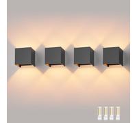 4 Pezzi LED Lampada da Parete Interno/Esterno Lampadina G9 con Sorgente Luminosa