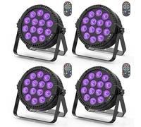 4 Pezzi LED Par Farotte Luci per Illuminazione Palco 14 * 6W RGBW dmx512 Luce Discoteca con Telecomando Effetto Stroboscopico Luce Festa per DJ Bar Banda Cinema Matrimonio Compleanno