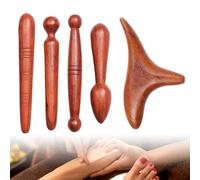 4 Pezzi Legno Di Massaggio Aste Baston, Massaggiatore In Legno, Bastone Da Massaggio In Legno, Bastoncini Digitopressione Per Il Massaggio Professionale Di Gambe, Spalle
