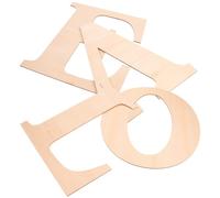 4 Pezzi Lettere in Legno Grezze per Studenti, Beige | Decorazione da Parete e Progetti Creativi, per Scritte e Abbellimenti, Leggero, Non Sbiadisce