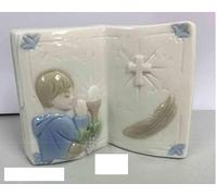 4 PEZZI Libro Porcellana comunione bambino scatola regalo Kharma BOMBONI