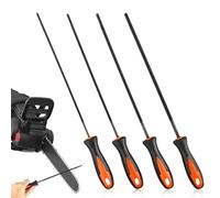 4 Pezzi Lima per Motosega, Lima Catena Motosega con Manico, Ci Sono 4 Dimensioni di 3,2mm, 4,0mm, 4,8mm, 5,5mm Affila Catena Motosega, Affilacatene per Motosega per Motoseghe