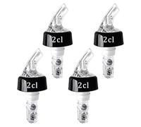4 Pezzi Liquor Pourer Trasparente, 2 cl dosatore per Vino, Versatore Vino, Adatto ad per Bar,Bevande, Cocktail, Gli Sciroppi casa e Olio