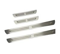 4 Pezzi Listelli Battitacco Auto per Tesla Model X 2020-2026, Strisce BattitaccI Anti-Graffio Door Sill Kick Plates Protector AntiGraffio Accessori,E