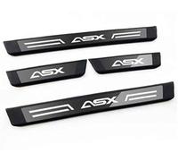 4 Pezzi Listelli Sottoporta in Acciaio Inossidabile per Mitsubishi ASX, Protezione Battitacco Antigraffio Adesiva, Pedale di Benvenuto Auto,normal-D