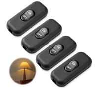 4 Pezzi Lnterruttore Lampada,6A 250V Interruttore Bipolare
