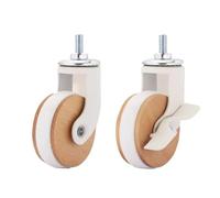 4 pezzi/lotto 2,5 pollici carrello ruota universale M8 vite in legno di faggio rotella/puleggia mobili/scaffale(Universal-Brake)