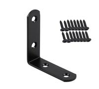 4 pezzi/lotto staffa angolare a forma di L in acciaio inossidabile for supporto mensola(Black/Gold)