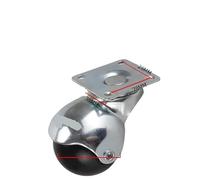4 pezzi/lottp 1.5 pollici 8mm/10mm sferica ruota girevole in nylon mobili tavolino TPR silenzioso(A)