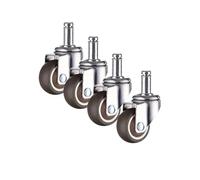 4 pezzi/lottp 2 pollici vite anello elastico stantuffo ruota in gomma TPR sedia da ufficio silenziosa boss caster carico singolo 27 kg(Plunger)