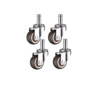 4 pezzi/lottp vite da 1.5 pollici anello elastico stantuffo ruota in gomma TPR sedia da ufficio silenziosa rotelle di grandi dimensioni carico singolo 22 kg(Plunger)