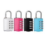 4 Pezzi Lucchetto Combinazione a 4 Cifre, Lucchetto a Combinazione Lucchetto Armadietto Impermeabile Serratura a Codice, Lucchetto a Codic per Palestra Esterno Valigia Bagagli Cancello (4PCS)