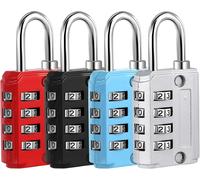 4 Pezzi Lucchetto Combinazione Piccolo, 4 Cifre Lucchetto Valigia Lucchetti Arma