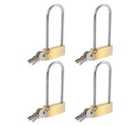4 Pezzi lucchetto ottone solido con chiave, corpo 1-5/8", per chiusura 2.8"