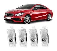 4 Pezzi Luci Proiettore Porta Logo per Mercedes, illuminazione sottoscocca auto, luce LED di benvenuto, illuminazione d'ingresso
