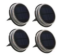 4 Pezzi Luci Solari da Giardino Faretto LED Solare Segnapasso Luce Calda