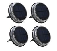 4 Pezzi Luci Solari da Giardino Faretto LED Solare Segnapasso Luce Fredda